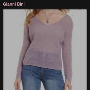 NWT Gianni bini jessa knit wool v neck sweater size M